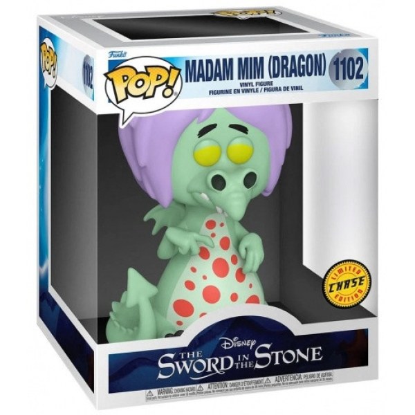 FUNKO POP! 1102 ( SUPERSIZED ) LIMITED CHASE EDITION - DISNEY MERLIN L'ENCHANTEUR - MADAME MIM ( DRAGON )