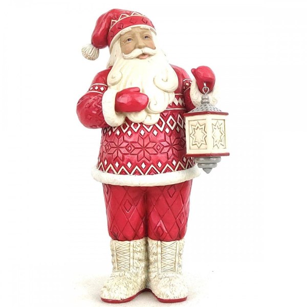 PÈRE NOËL NORDIQUE AVEC LANTERNE - JIM SHORE HEARTWOOD CREEK
