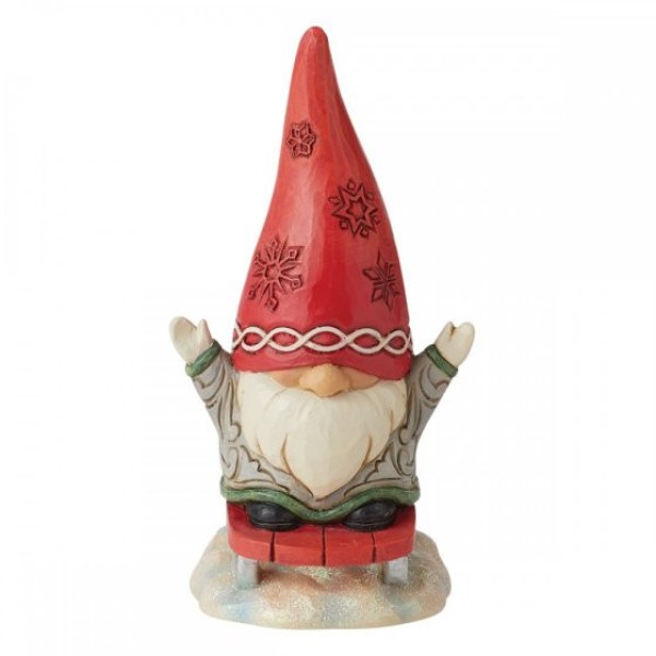 GNOME SUR SA LUGE - JIM SHORE HEARTWOOD CREEK