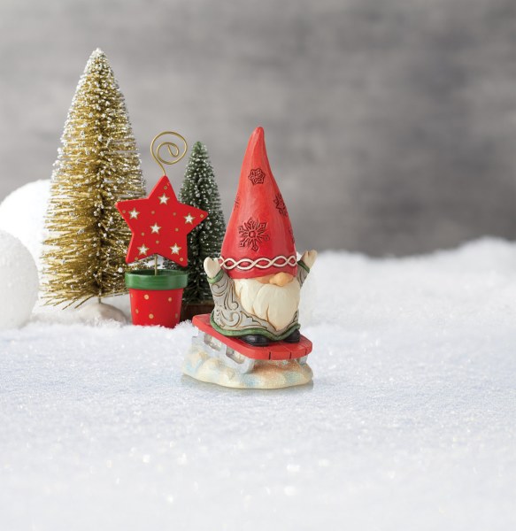 GNOME SUR SA LUGE - JIM SHORE HEARTWOOD CREEK