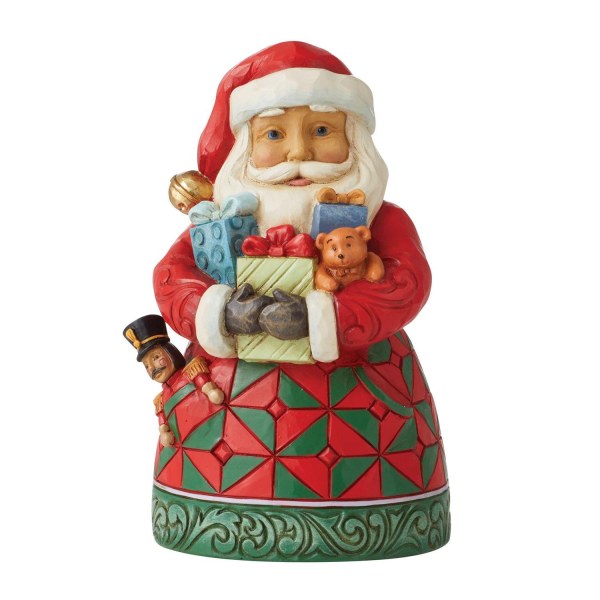 PÈRE NOËL AVEC LES BRAS CHARGÉS DE CADEAUX - JIM SHORE HEARTWOOD CREEK