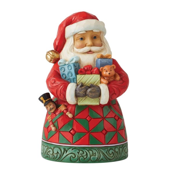 PÈRE NOËL AVEC LES BRAS CHARGÉS DE CADEAUX - JIM SHORE HEARTWOOD CREEK