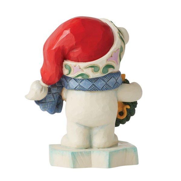 OURS POLAIRE AVEC UNE COURONNE DE GUI ET UN PETIT CHATON - JIM SHORE HEARTWOOD CREEK