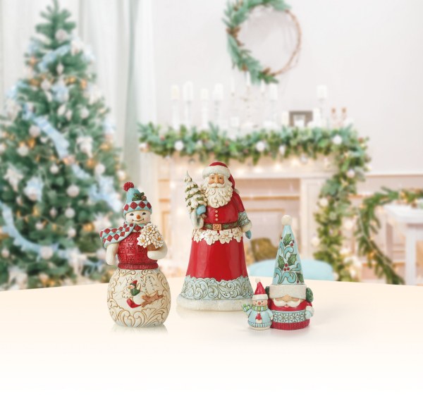 WONDERLAND GNOME AND SNOWMAN - JIM SHORE HEARTWOOD CREEK