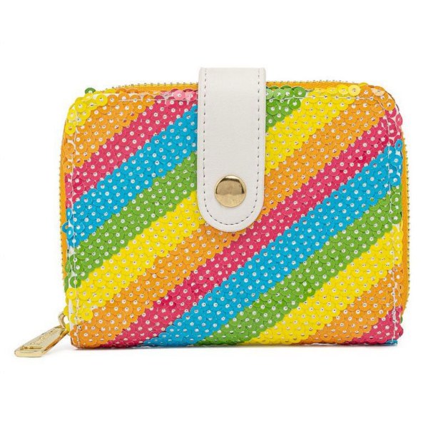PORTEFEUILLE SEQUIN RAINBOW MINNIE - DISNEY LOUNGEFLY