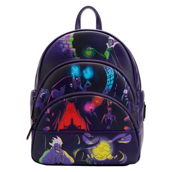 MINI SAC À DOS VILAINS ( BRILLE DANS LE NOIR ) - DISNEY LOUNGEFLY
