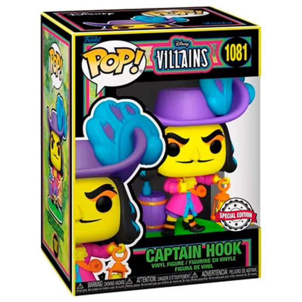 FUNKO POP! 1081 - CAPITAINE CROCHET BLACK LIGHT - PETER PAN - EDITION SPECIAL