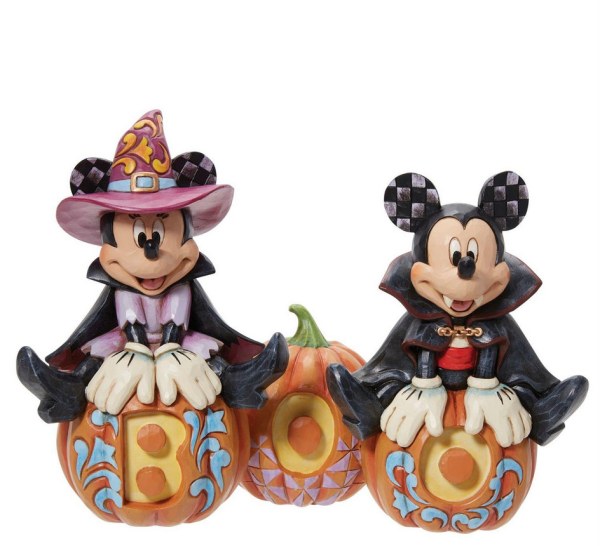 MICKEY & MINNIE HALLOWEEN PHOSPHORESCENT - DISNEY TRADITIONS