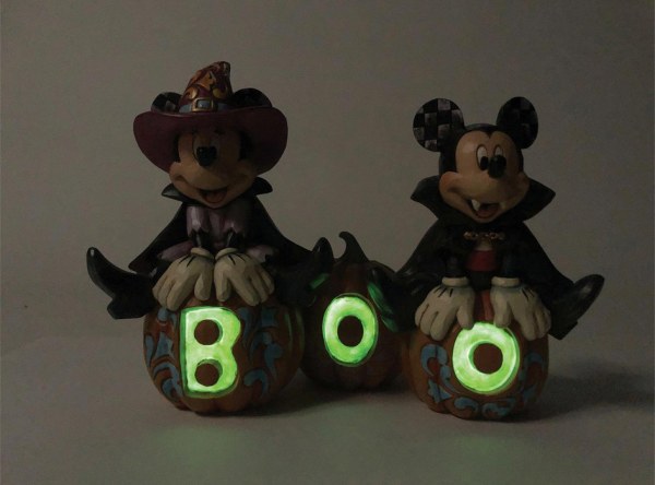 MICKEY & MINNIE HALLOWEEN PHOSPHORESCENT - DISNEY TRADITIONS