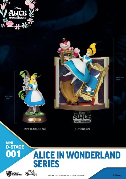 LOT 6 MINI FIGURINES ALICE AUX PAYS DES MERVEILLES - MINI  DISNEY D-STAGE