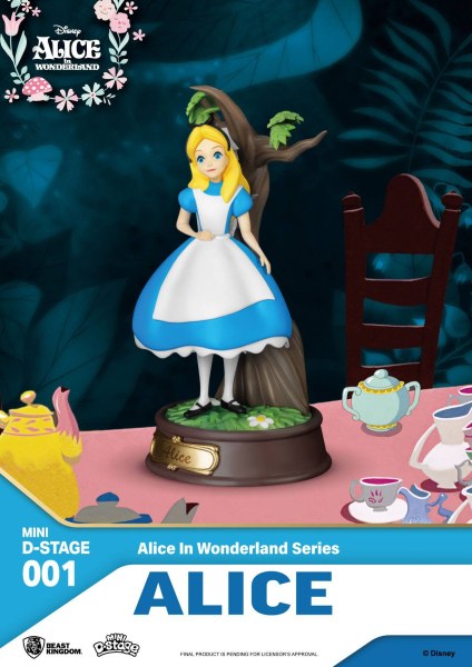 LOT 6 MINI FIGURINES ALICE AUX PAYS DES MERVEILLES - MINI  DISNEY D-STAGE