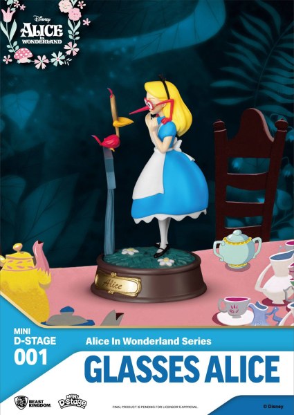 LOT 6 MINI FIGURINES ALICE AUX PAYS DES MERVEILLES - MINI  DISNEY D-STAGE