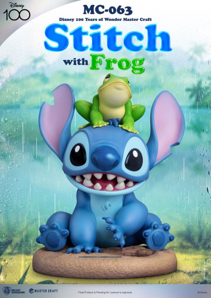 STITCH AVEC LA GRENOUILLE - DISNEY MASTERCRAFT 100 YEARS OF WONDERS