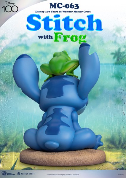 STITCH AVEC LA GRENOUILLE - DISNEY MASTERCRAFT 100 YEARS OF WONDERS