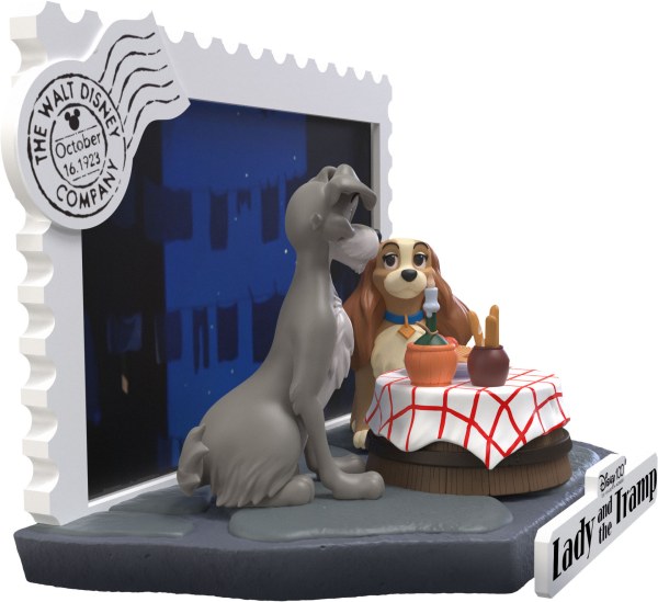 DIORAMA LA BELLE ET LE CLOCHARD - DISNEY 100TH ANNIVERSAIRE D-STAGE