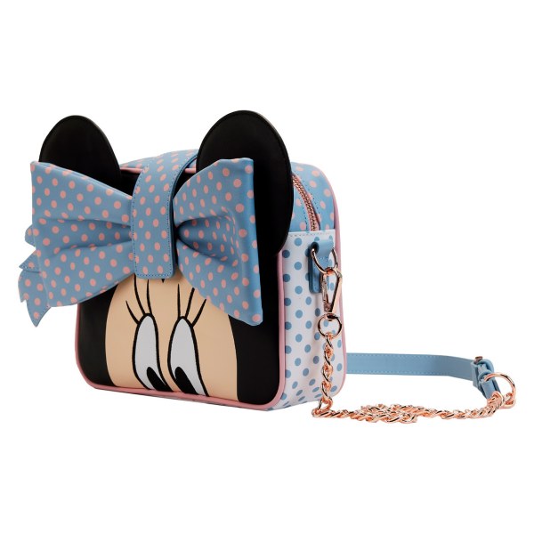 SAC À BANDOULIÈRE MINNIE PASTEL COLOR BLOCK DOTS - DISNEY LOUNGEFLY