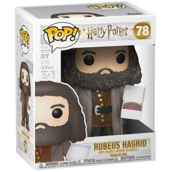 Harry Potter Super Taille POP! 78 Films Figurine en vinyle Hagrid avec gâteau 14 cm