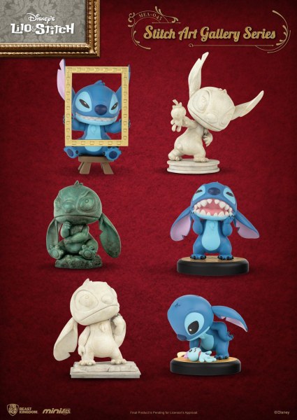 PACK DE 6 FIGURINES STITCH GALLERIE D'ART - DISNEY MINI EGG ATTACK