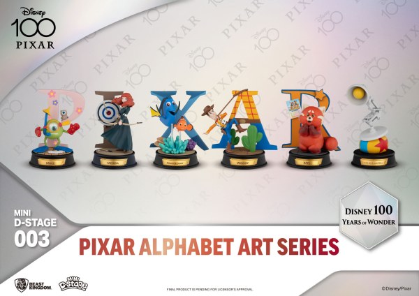 PACK DE 6 FIGURINES ALPHABET PIXAR - 100 YEARS OF WONDER DISNEY MINI EGG ATTACK