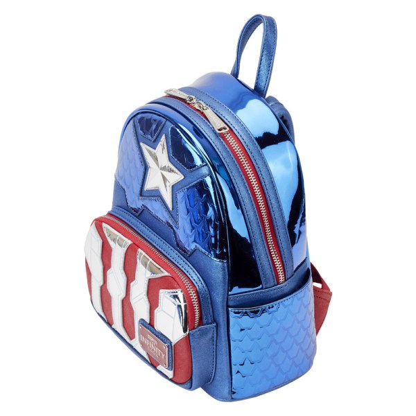 MINI SAC À DOS CAPTAIN AMERICA METALLIC COSPAY - DISNEY LOUNGEFLY