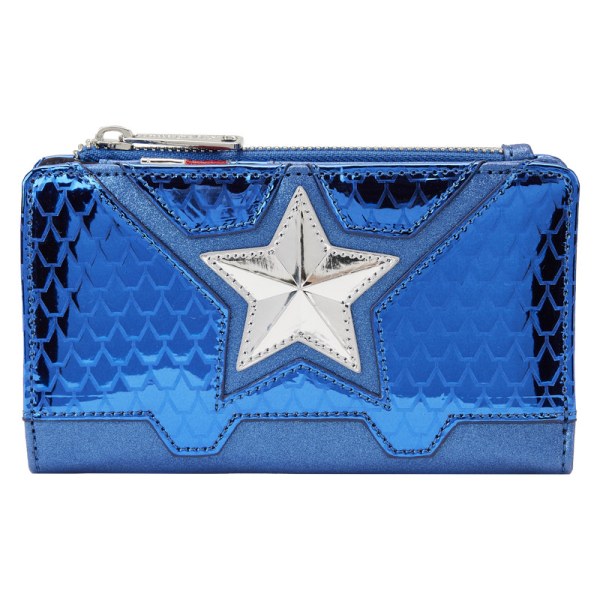PORTEFEUILLE CAPTAIN AMERICA METALLIC COSPLAY - MARVEL LOUNGEFLY