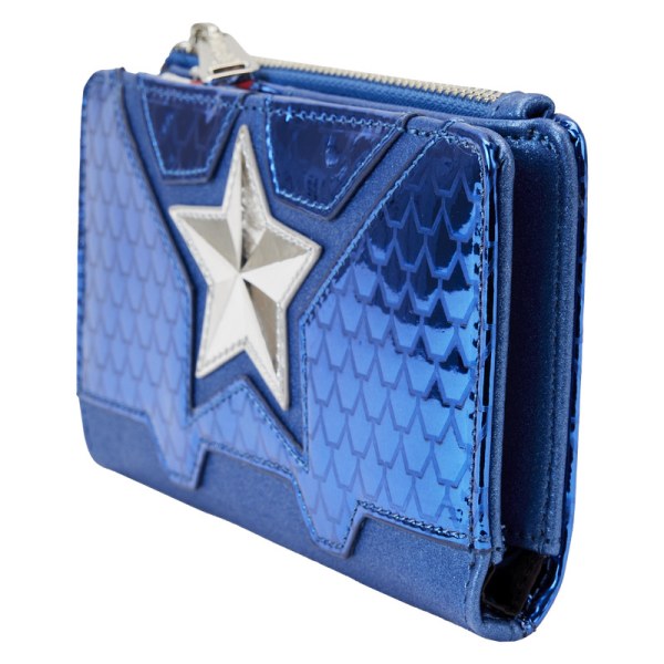 PORTEFEUILLE CAPTAIN AMERICA METALLIC COSPLAY - MARVEL LOUNGEFLY