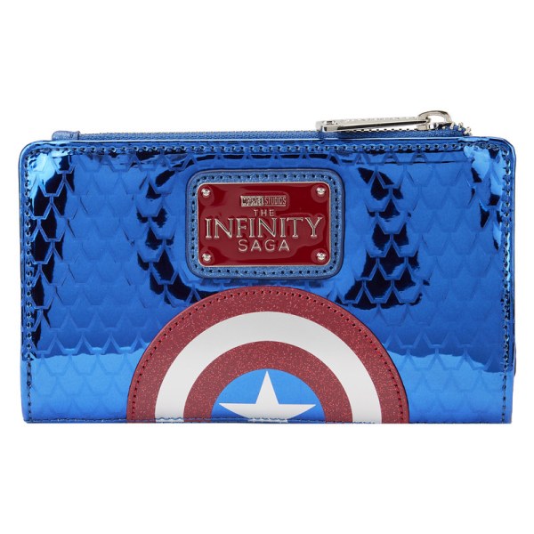 PORTEFEUILLE CAPTAIN AMERICA METALLIC COSPLAY - MARVEL LOUNGEFLY