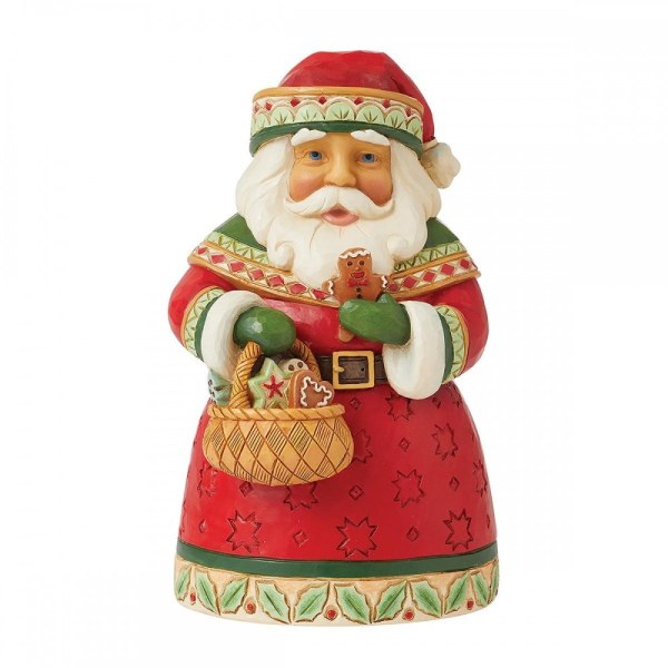 PÈRE NOËL AVEC UN PANIER À COOKIES - JIM SHORE HEARTWOOD CREEK