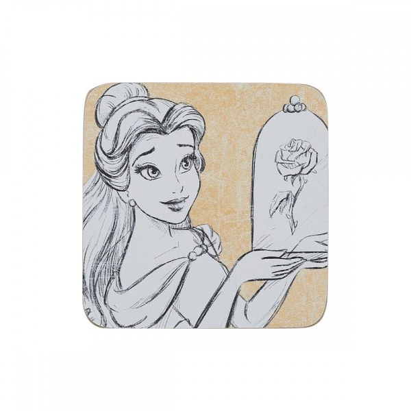 Lot de 4 sous verres Belle - La Belle et la bête - DISNEY ENCHANTING