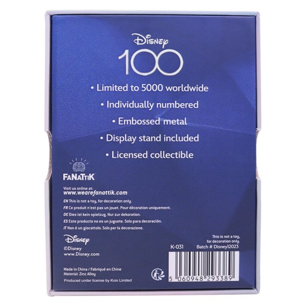 LINGOT DE COLLECTION DISNEY 100E ANNIVERSAIRE - EDITION LIMITÉE