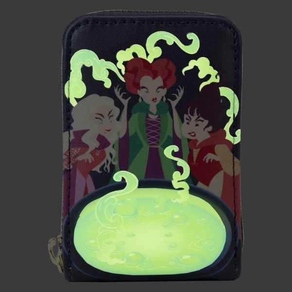 PORTEFEUILLE ACCORDÉON HOCUS POCUS SOEURS SANDERSON CHAUDRON GLOW - DISNEY LOUNGEFLY