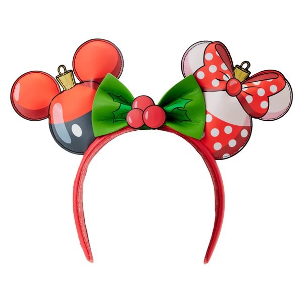 SERRE-TÊTE MICKEY MINNIE ORNEMENT DE NOËL - DISNEY LOUNGEFLY