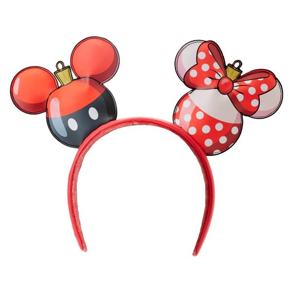 SERRE-TÊTE MICKEY MINNIE ORNEMENT DE NOËL - DISNEY LOUNGEFLY
