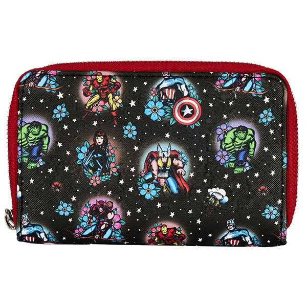PORTEFEUILLE TATOUAGES AVENGERS - MARVEL LOUNGEFLY